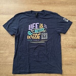 Best Buddies T-Shirt Short Sleeves - Unisex Adult Medium Blue Gray